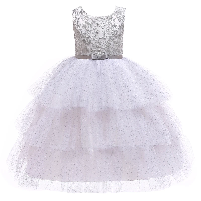Mikatale RD0051 2019 Design 8 years old girl Princess Design  Children Gold Champagne White Toddler Dress