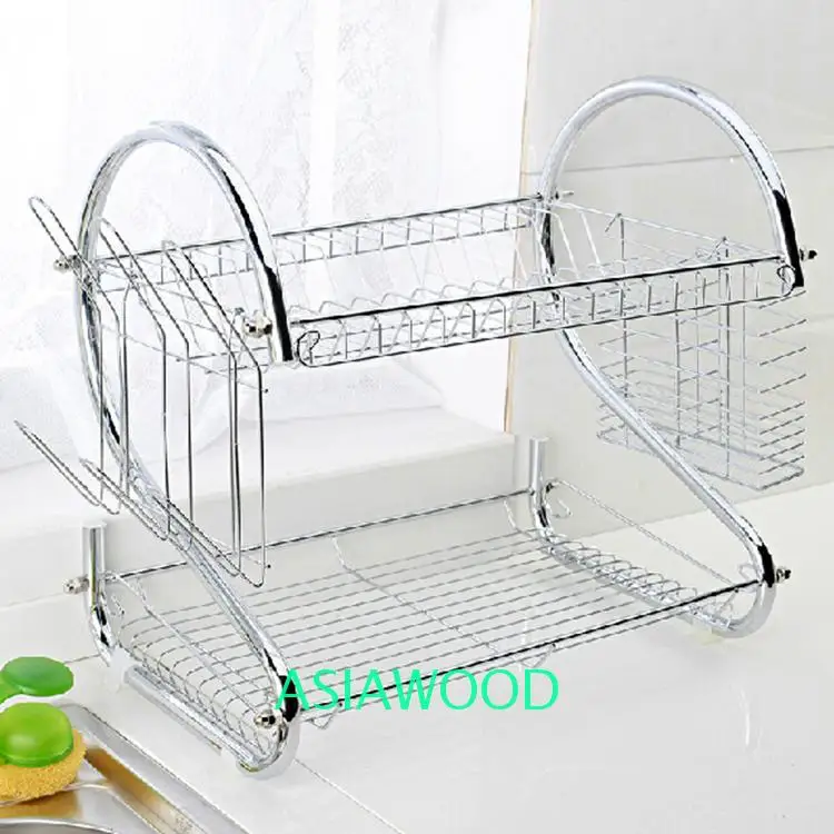 The Best and Cheapest desktop 2 tier iron kitchen dish bowl rack