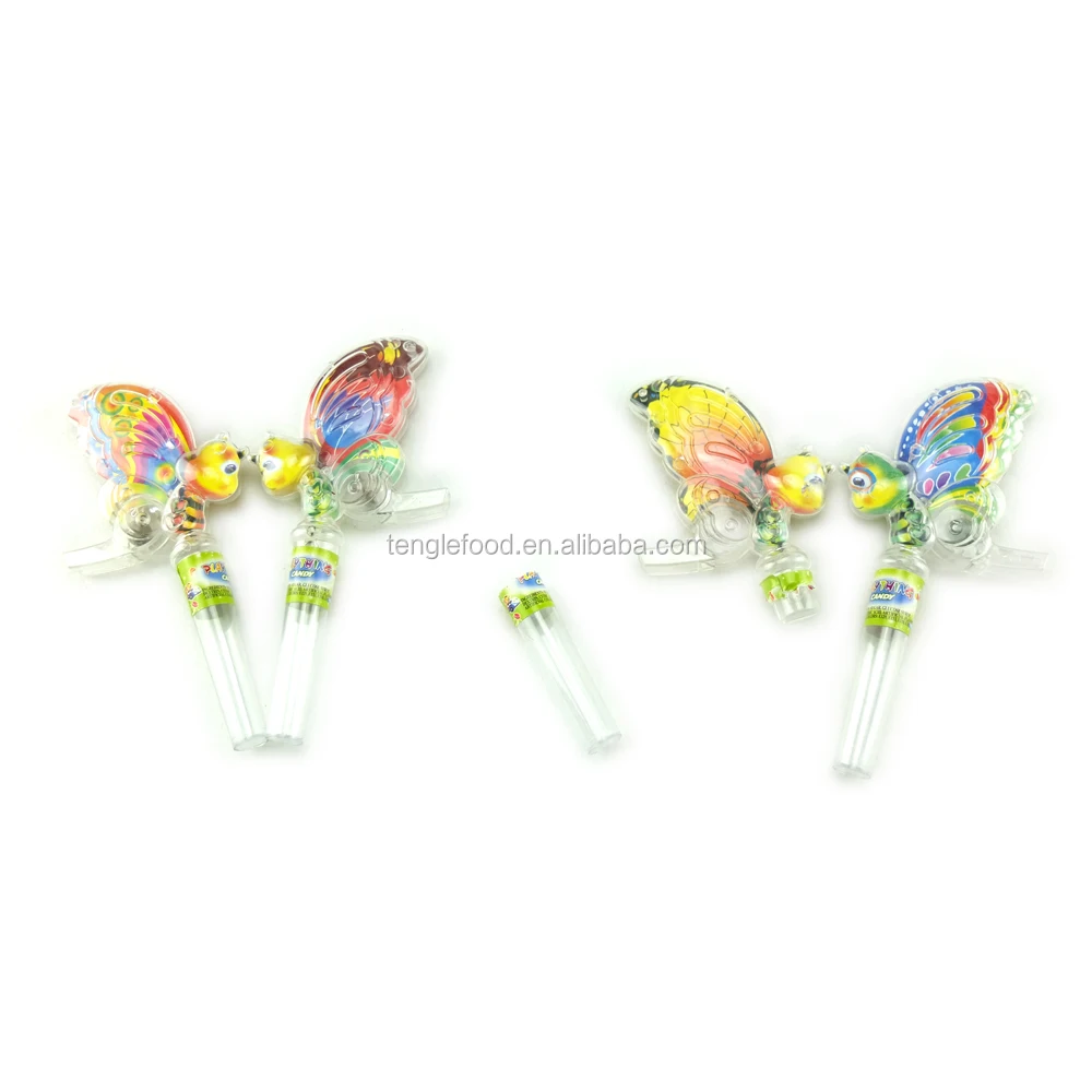 Tray packing cartoon plastic toy butterfly whistle toy candy