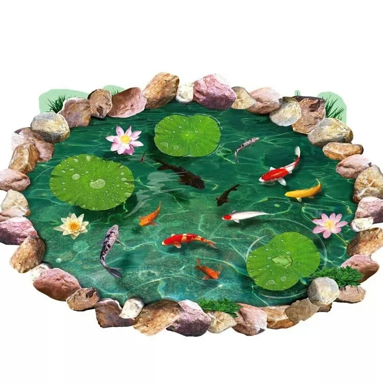 Factory supply custom design self adhesive removable decorative home 3d sticker floor