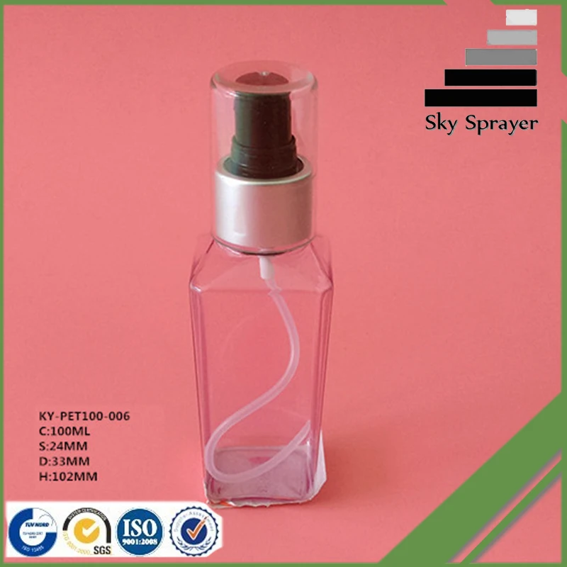 Attractive luxury packaging 100ml pressure spray bottle