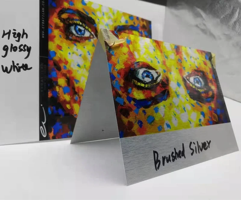 0.5mm/ 0.45mm / 0.55mm  thick sublimation blanks aluminum sheets in brushed color