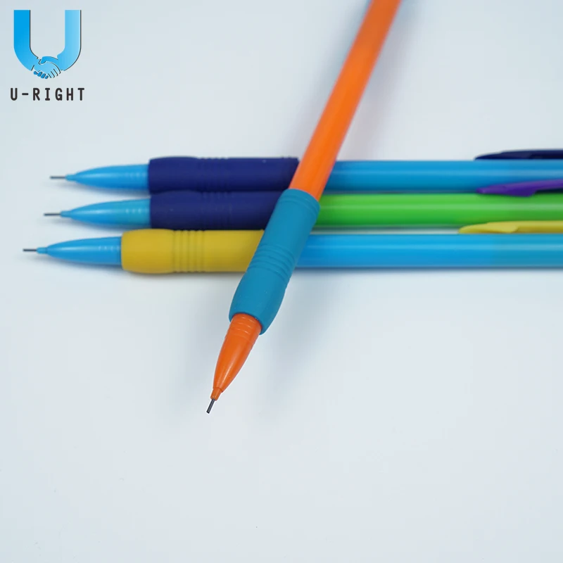 
plastic colored 0.7mm mechanical pencil with grip 