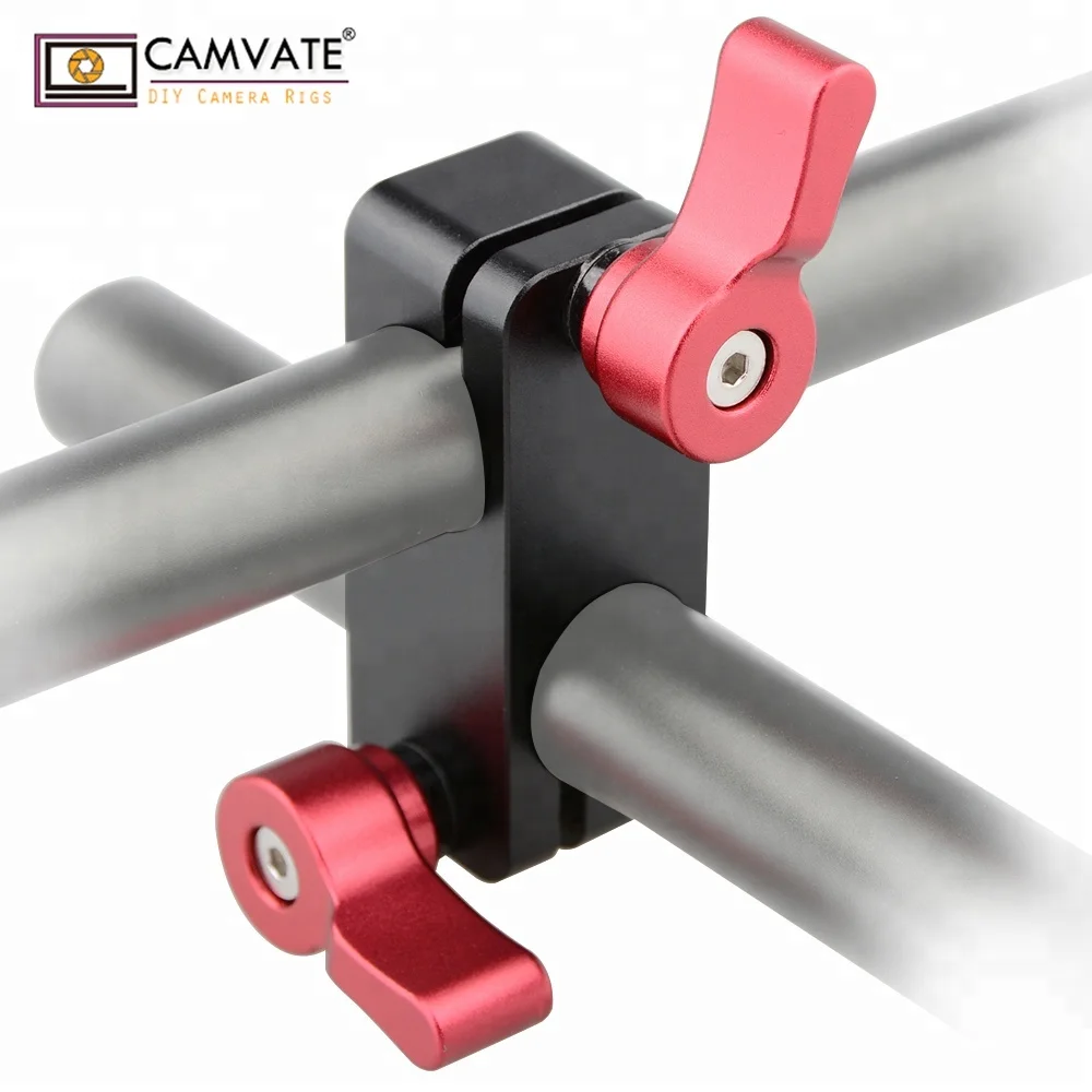 CAMVATE Universal Right Angle Rod Clamp 15mm Rod 90 Degree Rotate for Video Camera DSLR Rig