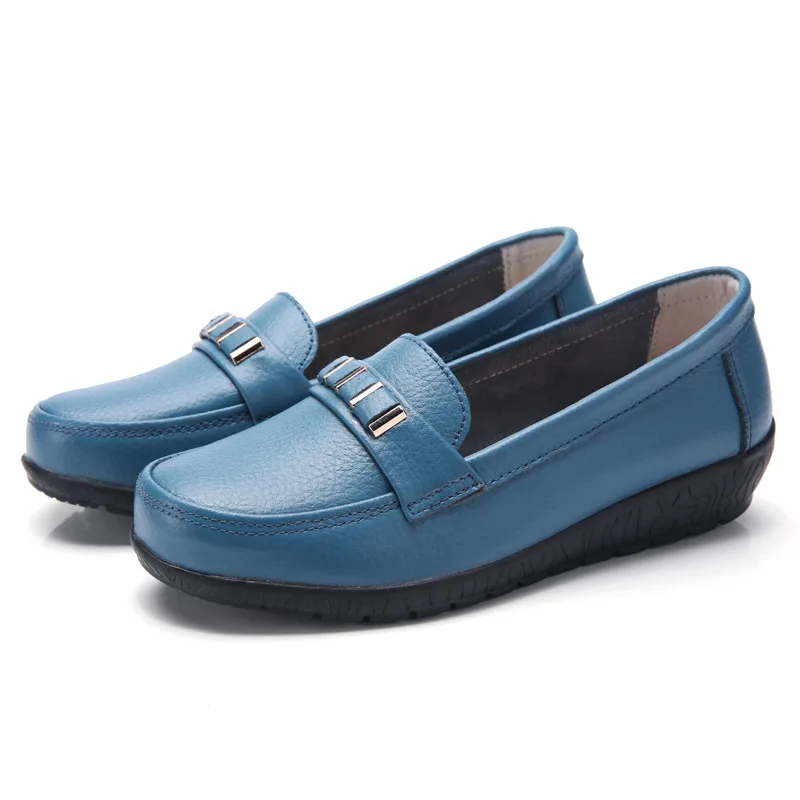 Fabricante profesional para mujer pisos mocasines de cuero al por mayor mocasin mujeres zapatos casuales 2019