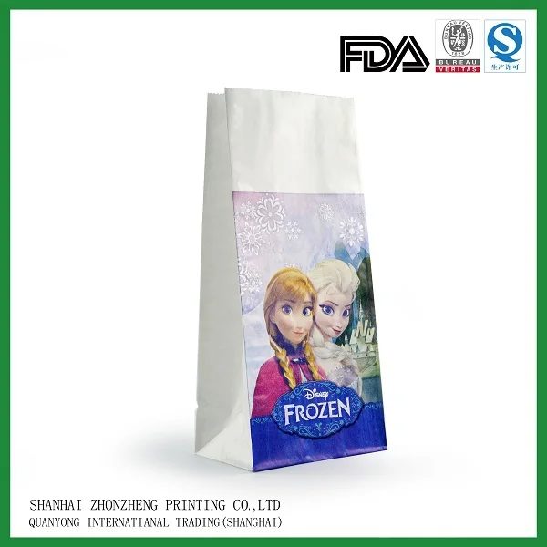 private label square bottom plain white craft paper christmas gift bag without handle