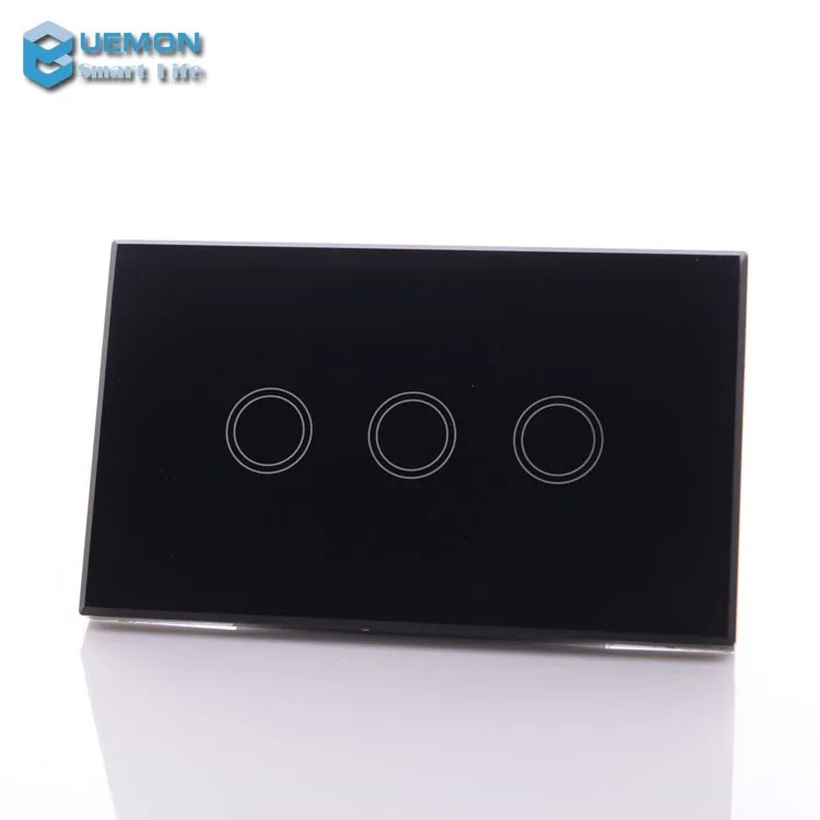 2022 US Standard Concave Touch Button Light Switch Zigbee Wifi Smart Wall Switches