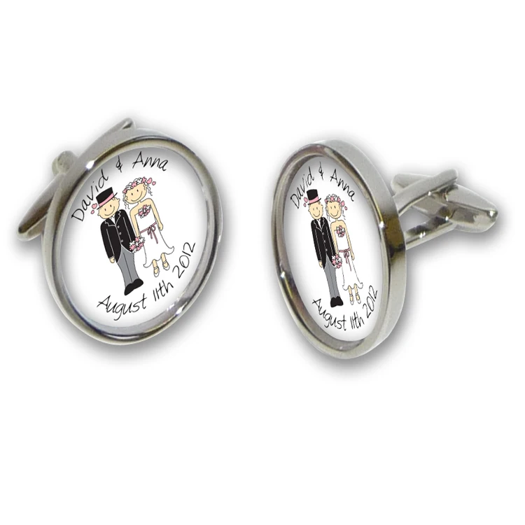 Hot Selling Chinese Dragon Shape Rose Gold Cufflinks With Logo Characters Cufflinks