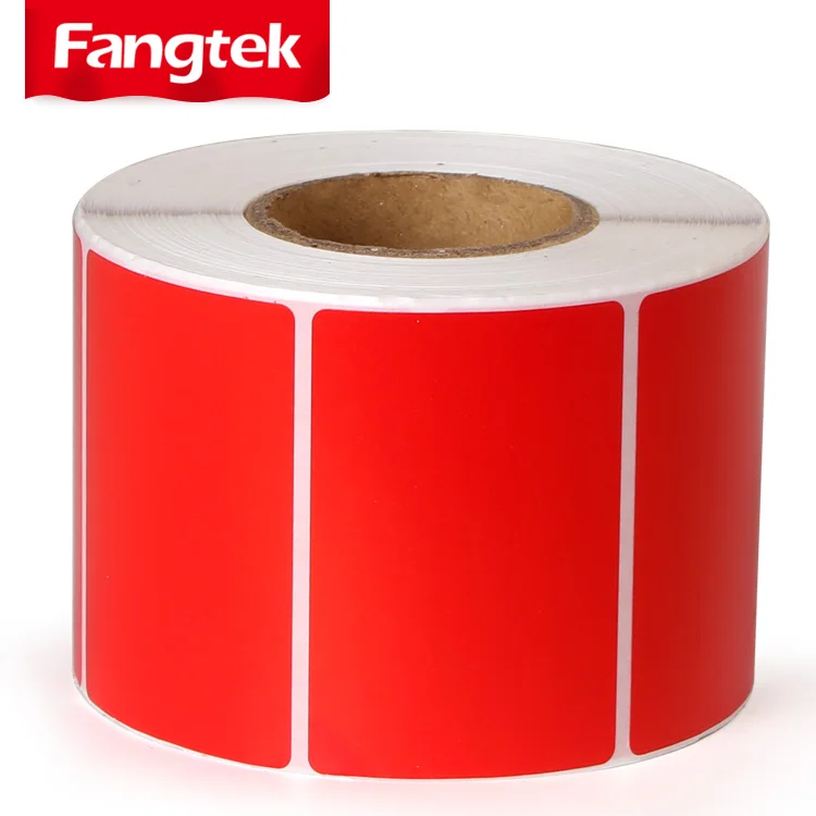 Color Labels Sticker Roll Red Colorful Self-Adhesive Thermal Paper Label for Shipping
