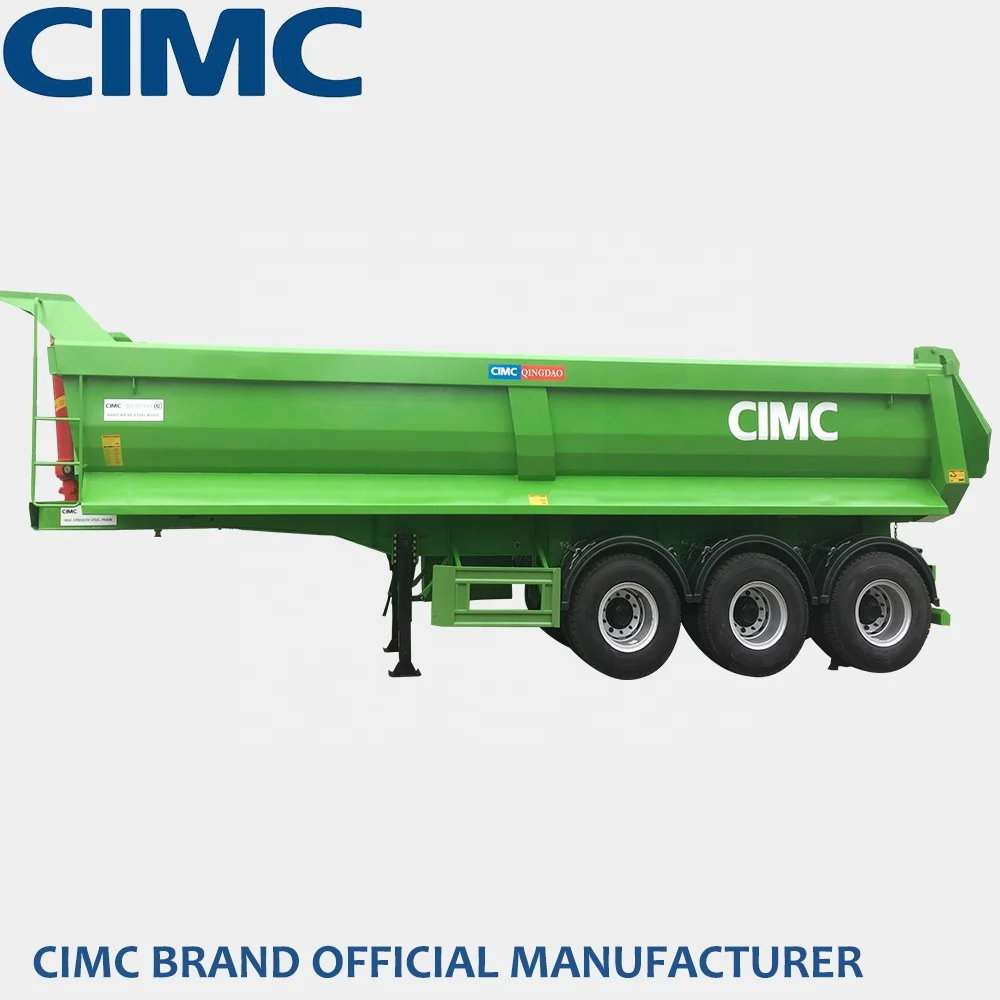 bauxite ore loading Heavy duty 3 axles 35cbm tipper dump trailer