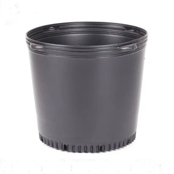 Durable reusable polyethylene flower pot plastic pots wholesale for plants black
