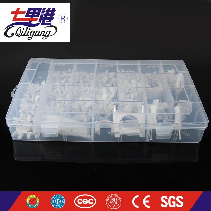 Qiligang Brand quality round type concrete adhesive cable clip