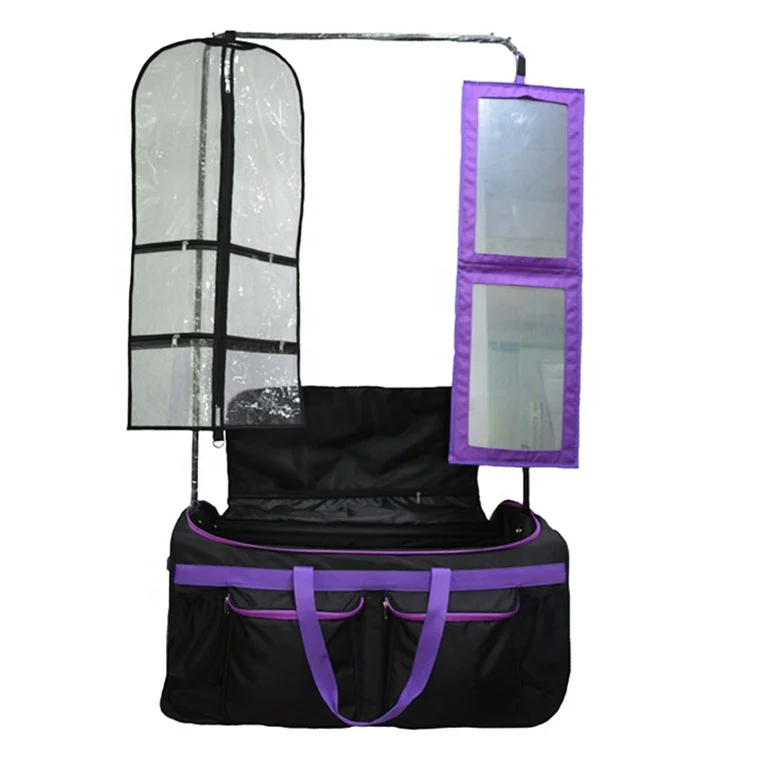 Factory Price Dance Trolley Bag With Matching Mirror Bag And Garment Bag