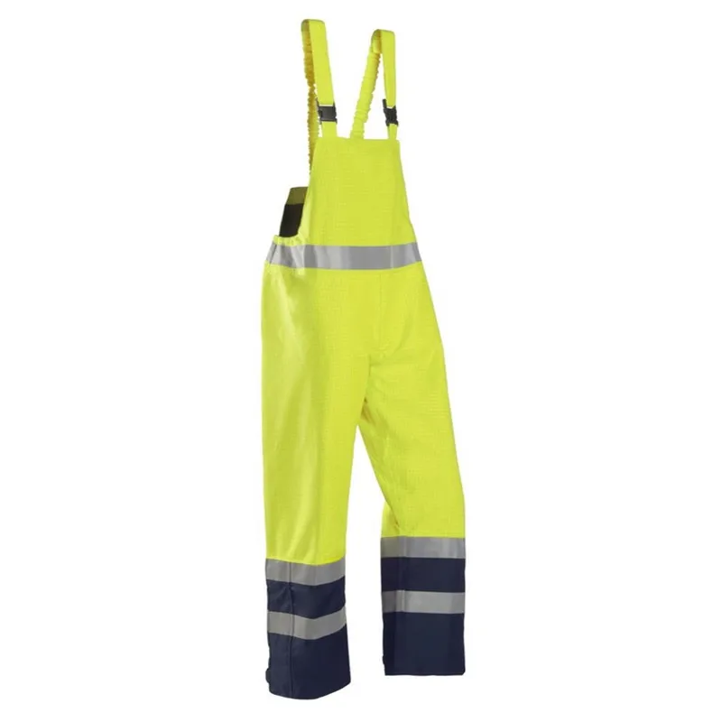 KM OEM PVC Hi Vis Rain Bib Pants Overalls