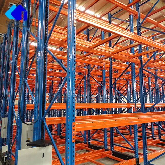 High Density Space-Saving Electric Mobile Pallet Rack