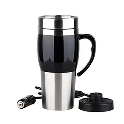 400ml brand car electric kettle double layer stainless steel sealed USB heating cup boiled water /eggs 10 minutes fast heating