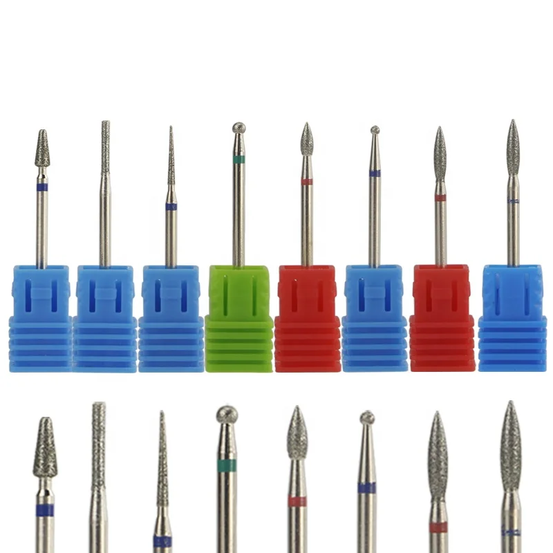 8 Type Diamond Milling Nail Cutter Electric Nail Drill Bit For Manicure Pedicure Drill Bits Accessories Nail Drill