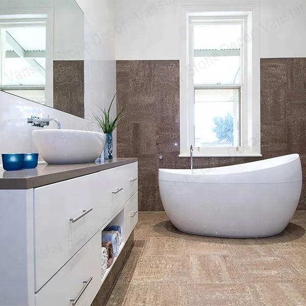 Luxurious hotel standard popular freestanding wave boat shaped solid surface bath tub acrylic resin stone bathroom bathtub