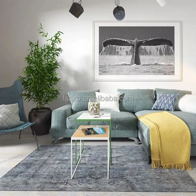 Factory price luxury modern hand-spun home carpet