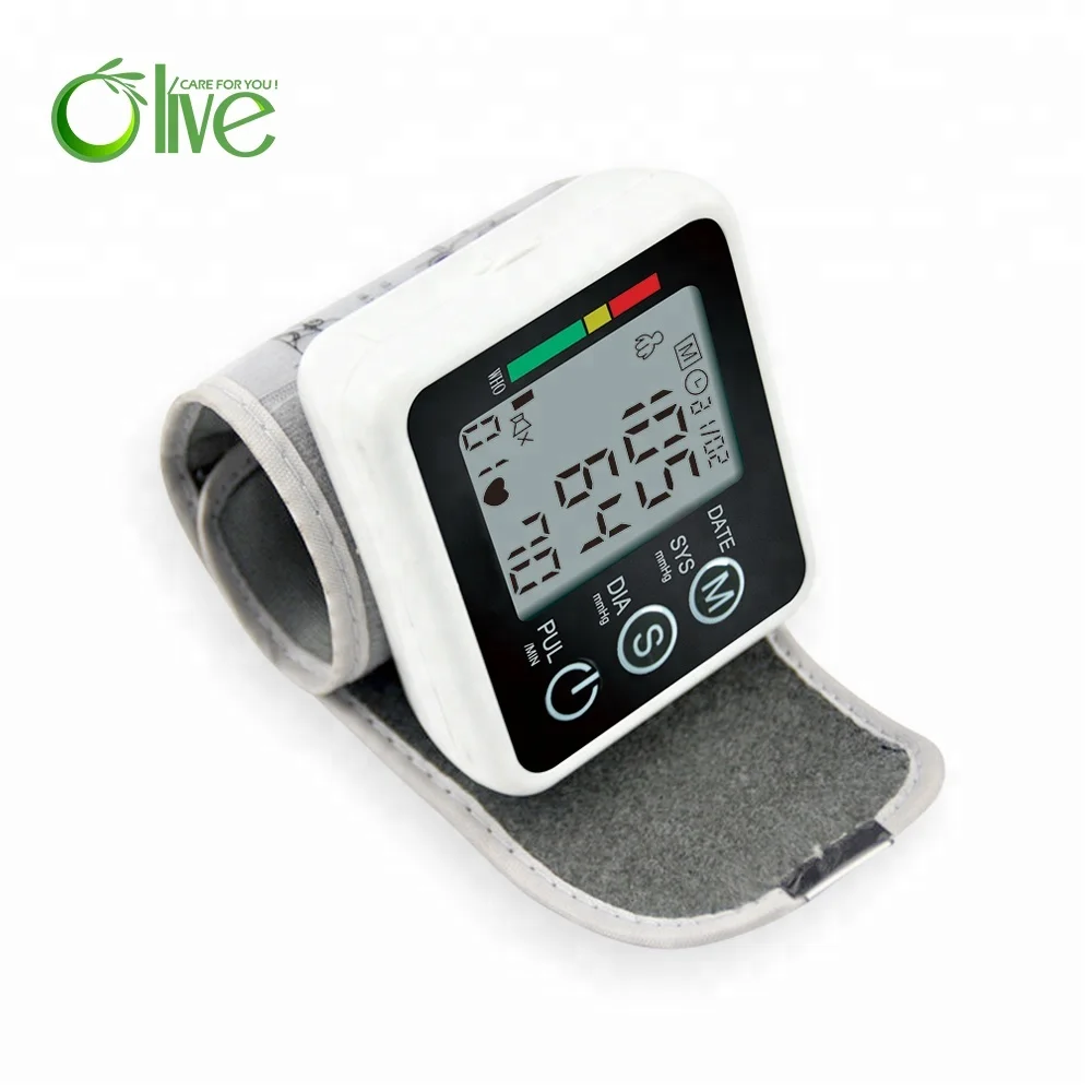 Электрический измеритель артериального давления с ЖК-дисплеем, оптовая продажа, наручные часы, монитор артериального давления для дома