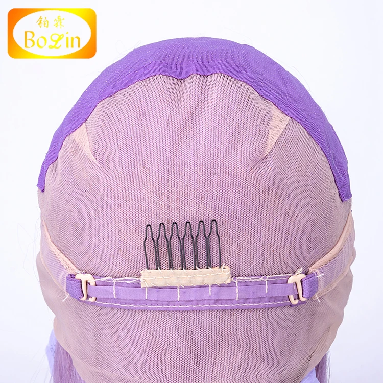 
purple color short bob wigs full lace wig for women 