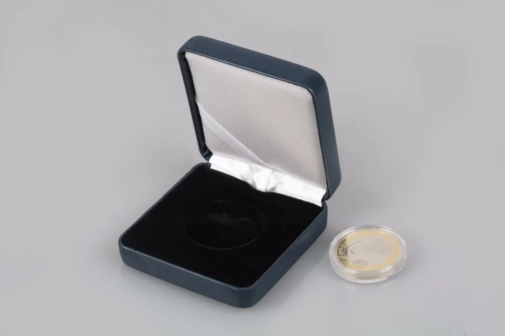 Coin Display Cases with Black Leatherette