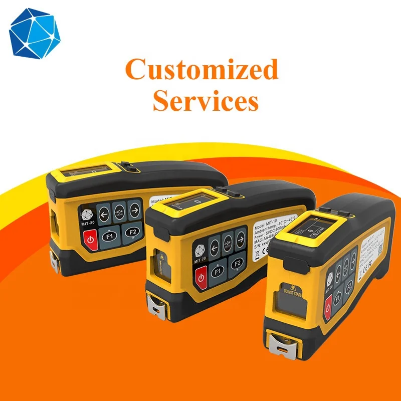 Handheld Intelligent Length and Volume digital electric tape roll with laser measuring tool and BLE4.2 barcode scanner