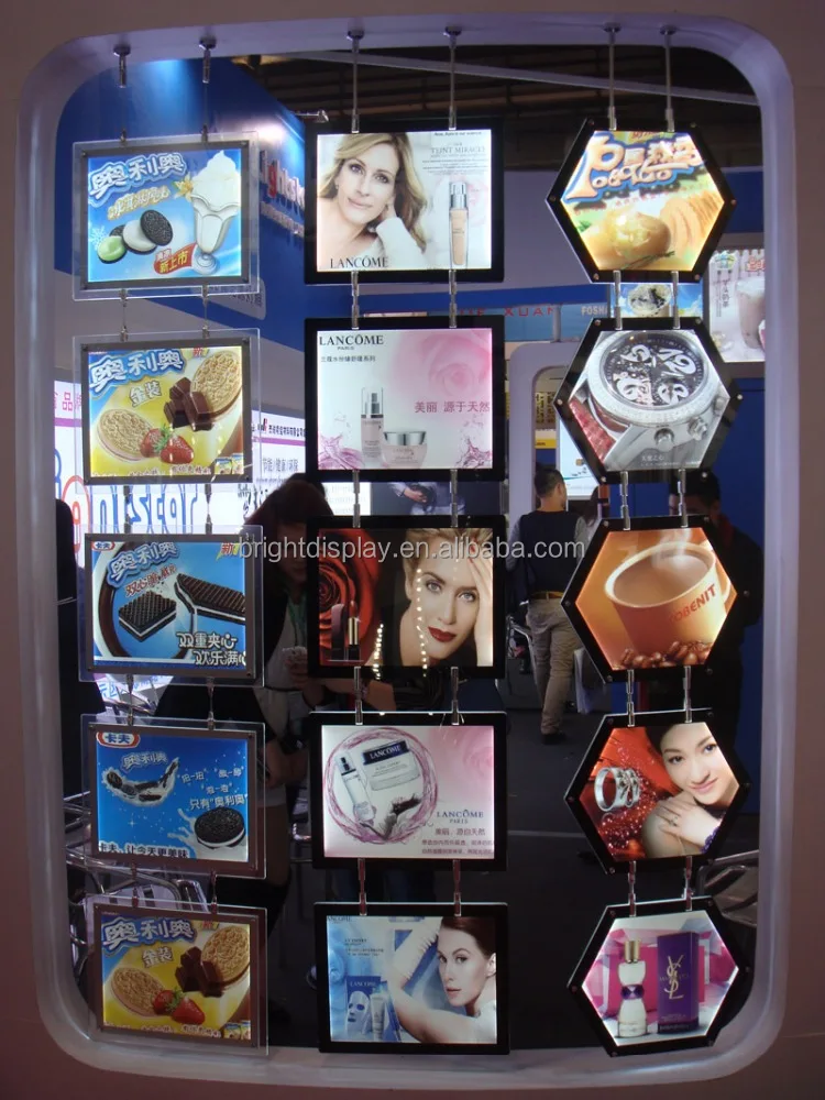 
Real estate agent LED window display advertising slim crystal light box 