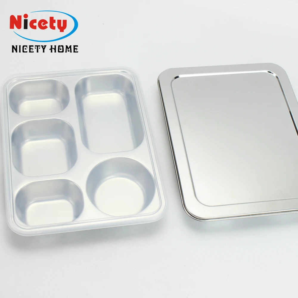 wholesale dishes stainless steel tray school lunch tray metal food tray