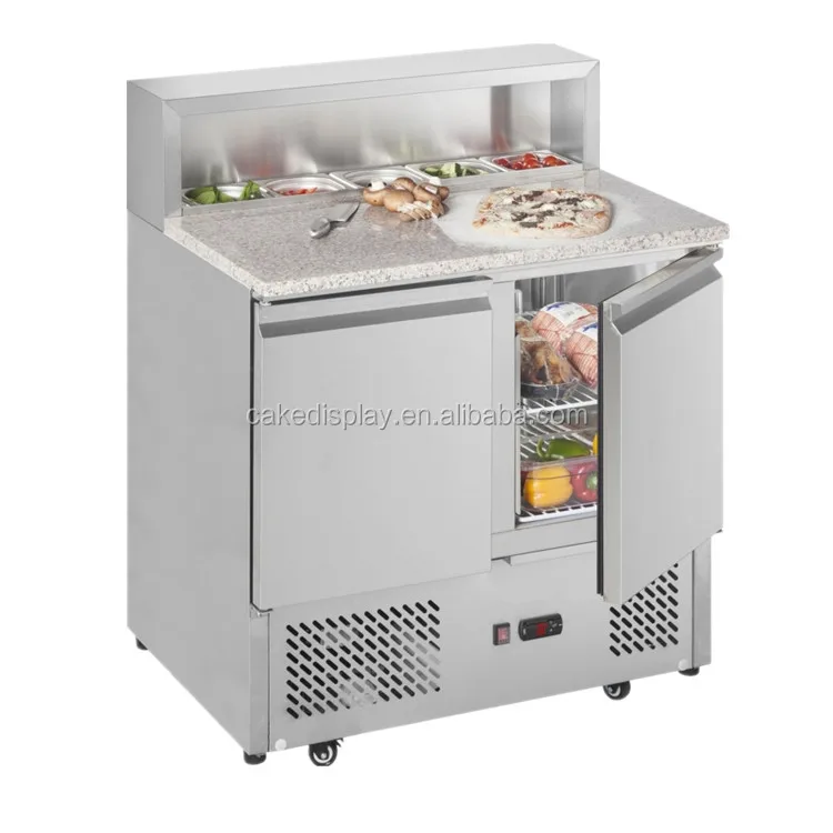 New Model Commercial Used Restaurant Hotel Pizza Sandwich Prep Table Refrigerator Salad Bar Fridge Display