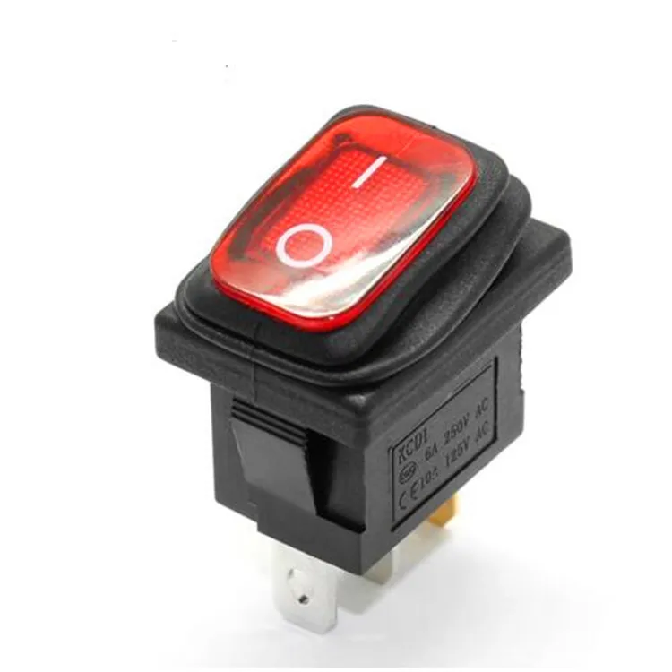 KCD1 16x22mm Waterproof Automotive 12V Rocker Toggle Switch