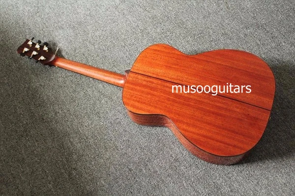 Musoo brand acoustic guitar with fanned frets by handcraft with bag
