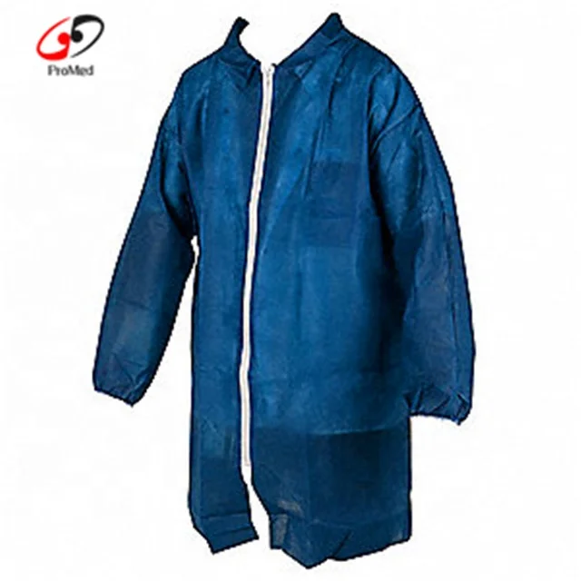 White PP Non Woven SMS Medical Used Chemical Acid Resistant Disposable Lab Coats