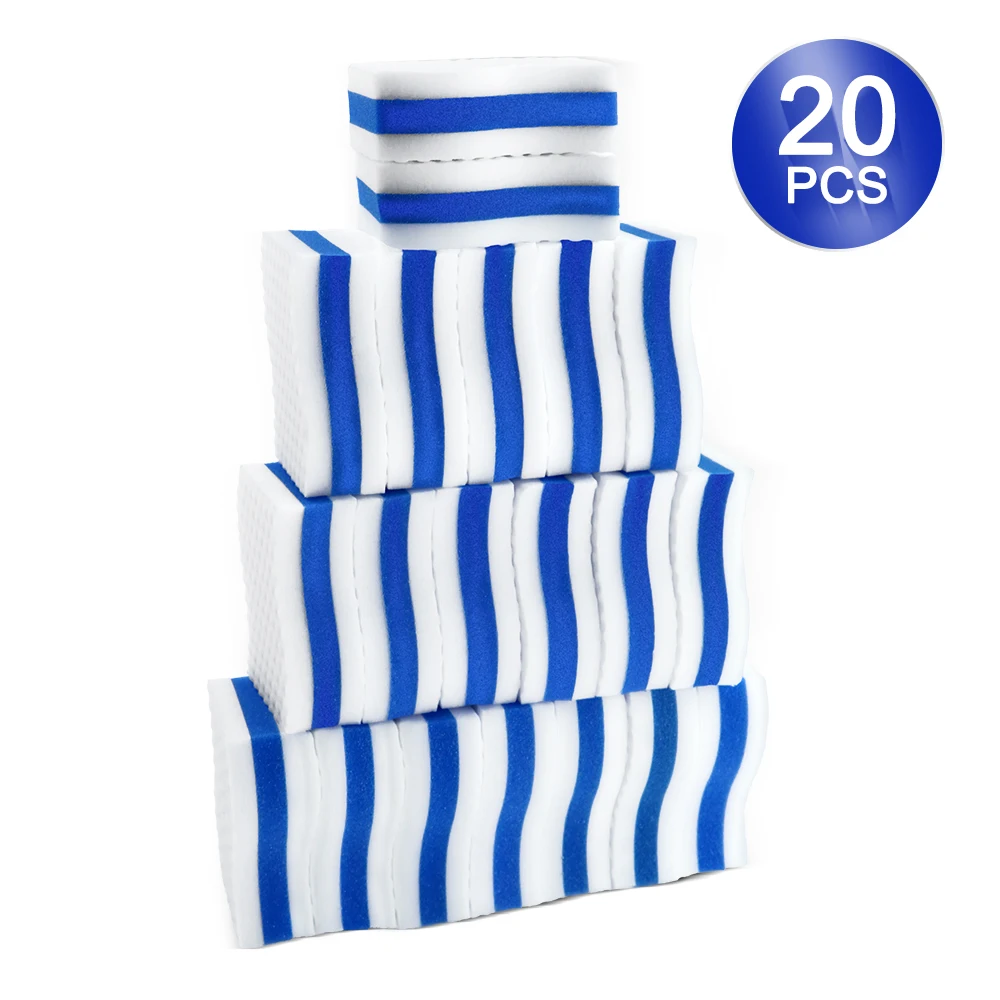 Masthome 20 Pack Multi-Purpose magic Cleaning Sponge for Kitchen, Bathroom, Floor, Baseboard, Shoes