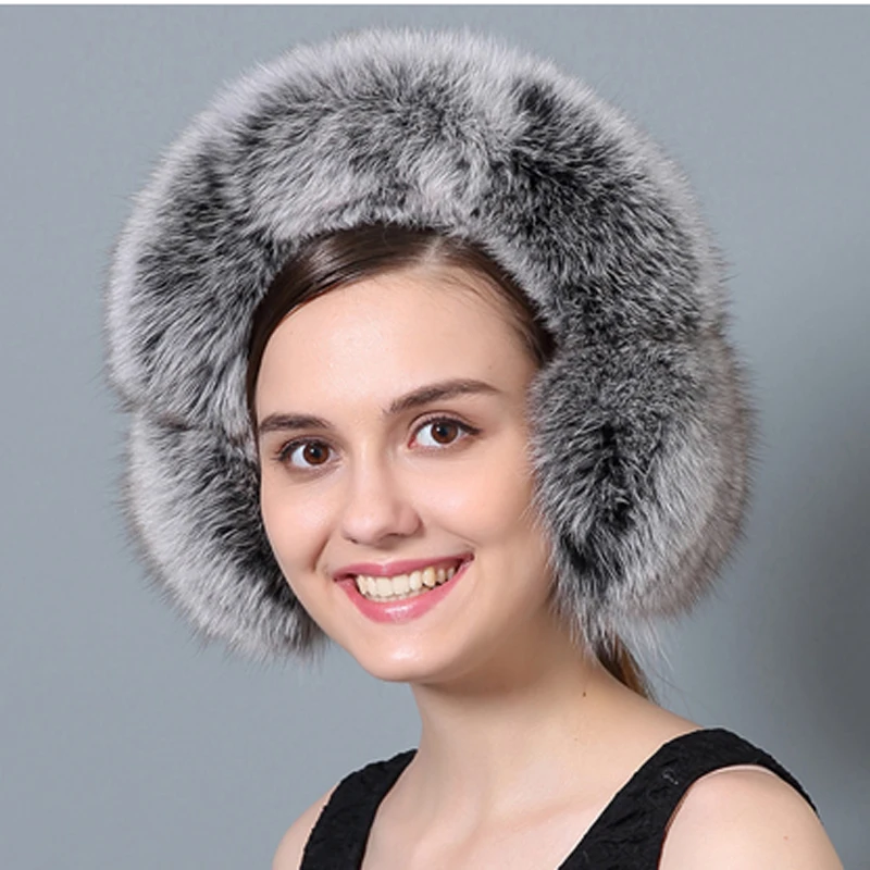 CX-A-72E Высокое качество оптовая продажа Мода зима теплая лиса меховые наушники