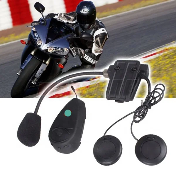 
For 500 MTS BT Handsfree Intercom Bike Helmet Headset Earphone Headphone 