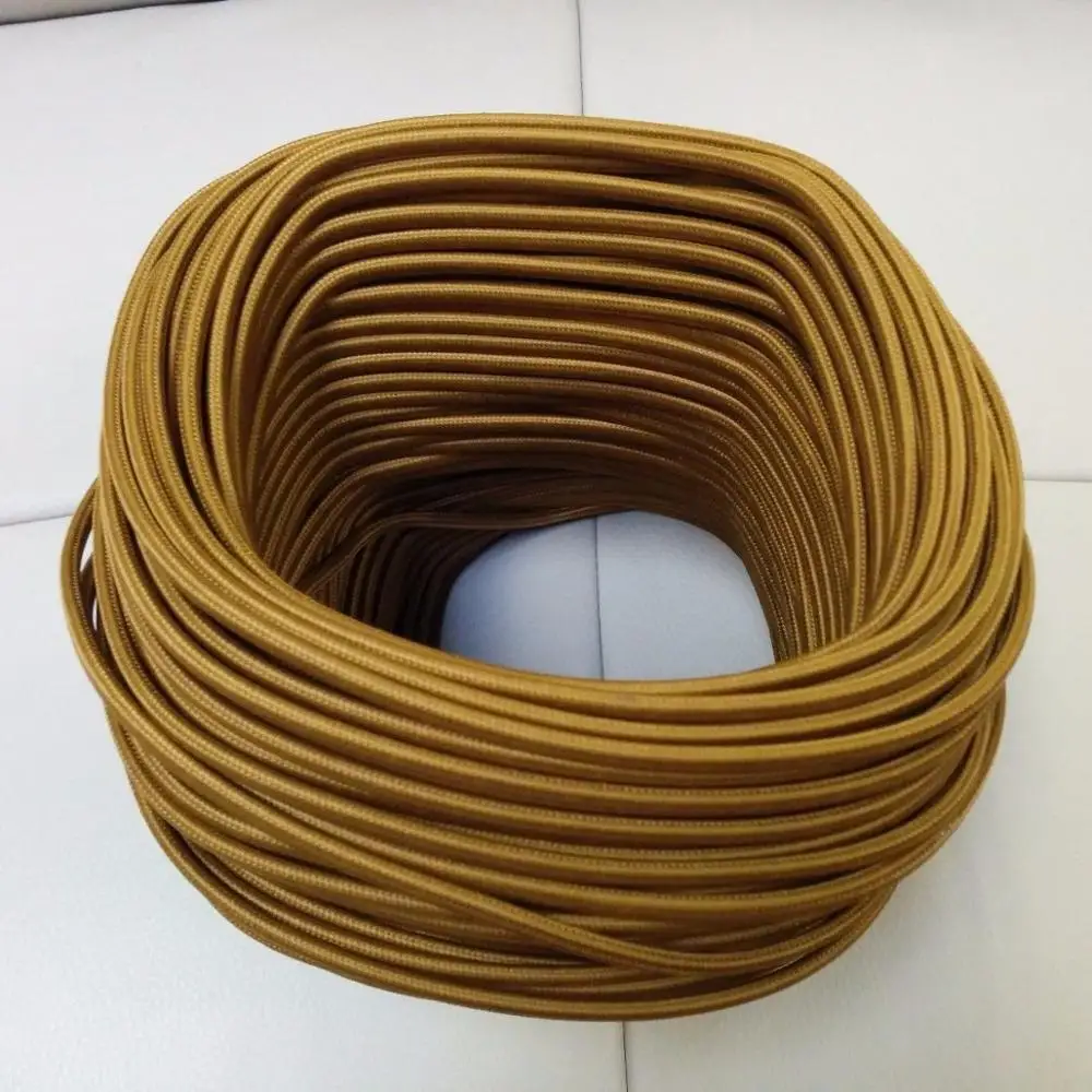 Vintage Color 2 core twist braided fabric cable flex wire electric Cloth Covered Twisted Electrical Wire Vintage Lamp Cord