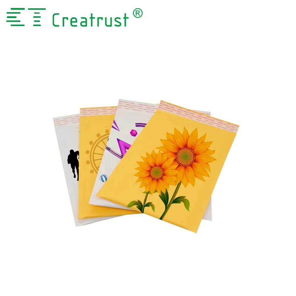 ZGCX Copper-printing Colorful  Bag A4 Sizes Padded Bubble Cushioned Jiffys Mailer /Envolopes