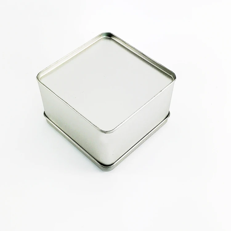 100*100*70 мм квадратная жестяная коробка с логотипом для упаковки тортов/подарков/часов/чая