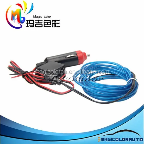 Супер яркий 2,3 мм светодиодный гибкий электролюминесцентный провод с инвертором