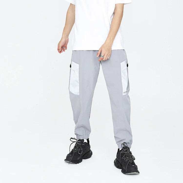 High Quality Mens Reflective Printing Pocket Jogger Pants