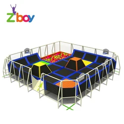 Professional Trampoline park equipment Manufacturer Kids Indoor Trampoline with Ninja obstacle