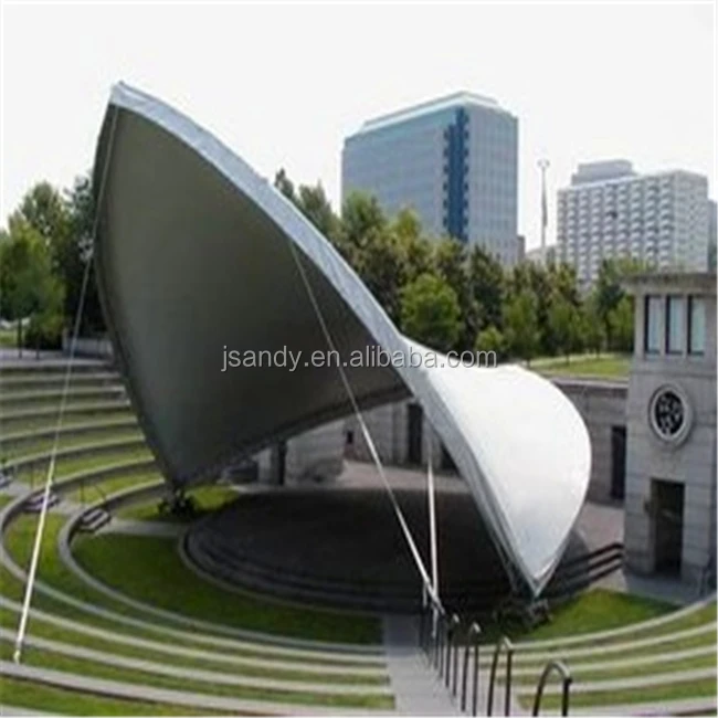 
New design PTFE Tension membrane and pvdf roof system & PVC tensile membrane structure 