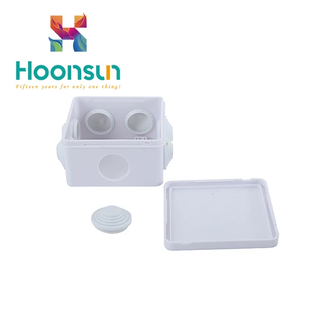 Custom Plastic ABS IP65 Connection PVC Cable Screw  Electrical Junction Box 3x3 pvc junction box