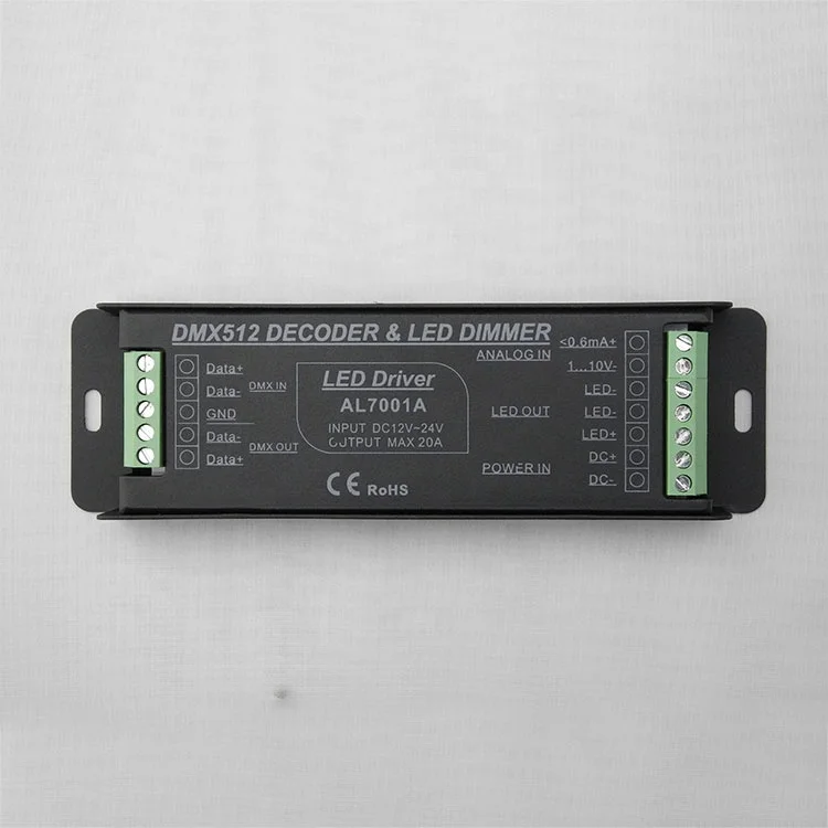 20A Dimming 0-10V PWM LED DMX Dimmer for Digital LED Light