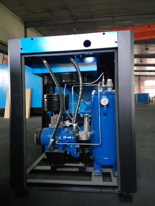 11kw direct driven oil compressor screw compressor with tank