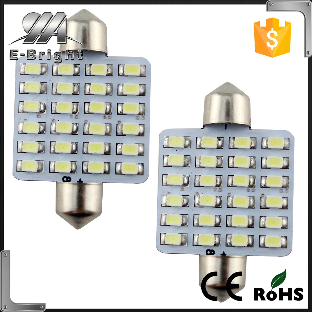 Холодный Белый 41 ММ 1206 24SMD Led Гирлянда Купол Света Для Автомобиля Авто Led Light Reading 12 В
