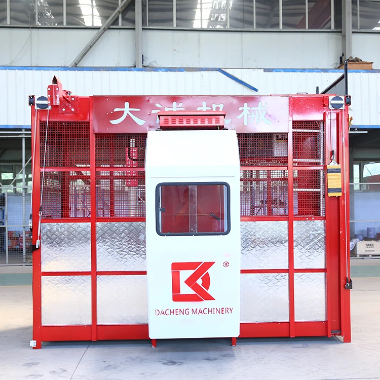 1000kg Double Cage Sc100/100 Ce Approved Construction Lifting Equipment Hoisting