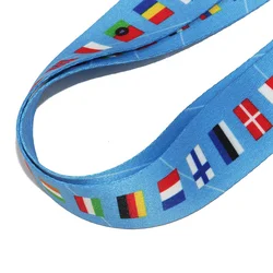 LOW MOQ full colours polyester neck lanyards with logo custom