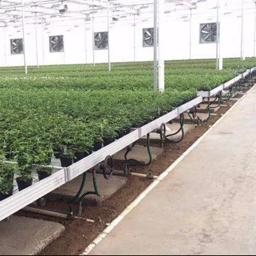 Greenhouse hydroponic systems ebb and flow grow tray rolling bench